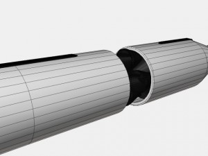us navy polaris a2 ballistic missile 3D Model