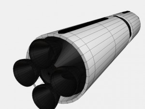 us navy polaris a2 ballistic missile 3D Model