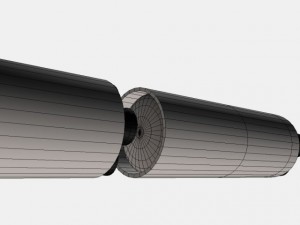 us navy polaris a2 ballistic missile 3D Model