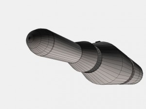us navy polaris a2 ballistic missile 3D Model