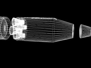 us navy polaris a2 ballistic missile 3D Model
