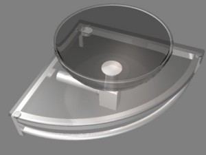 glass vessel sink 002 Modelo 3D