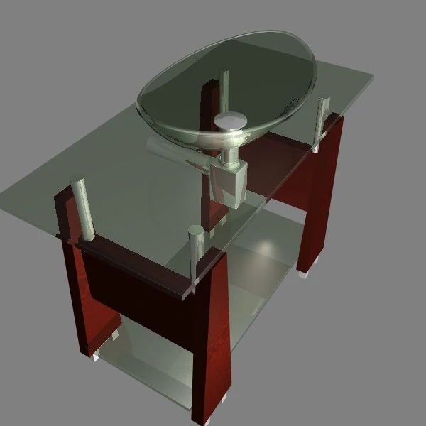 glass sink 001 3D Model .c4d .max .obj .3ds .fbx .stl .blend 