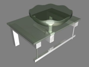 glass sink 003 3D Model