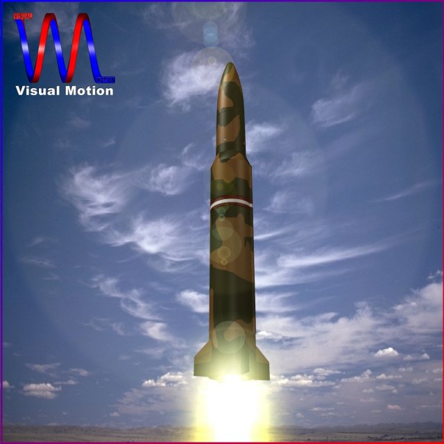 chinese df16 ballistic missile 3D Model .c4d .max .obj .3ds .fbx .stl .blend 