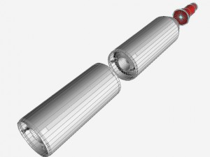 dprk bm25 musudan 2 stage missile 3D 模型