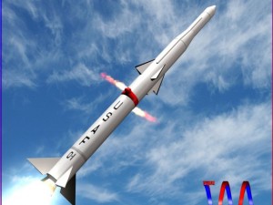 usaf blue scout jr rocket Modèle 3D