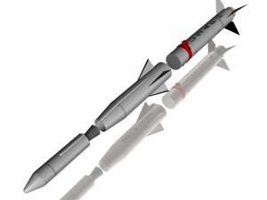usaf blue scout jr rocket 3D Model