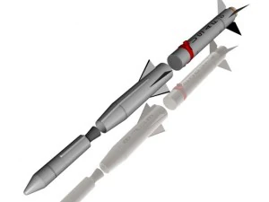 usaf blue scout jr rocket 3D Model