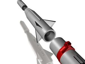 usaf blue scout jr rocket 3D Model