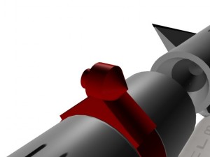 usaf blue scout jr rocket 3D Model