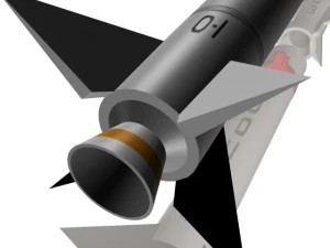 usaf blue scout jr rocket 3D Model