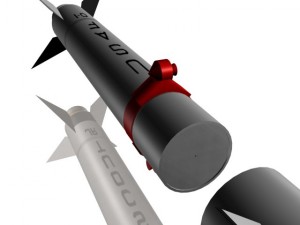 usaf blue scout jr rocket 3D Model