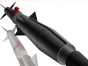 usaf blue scout jr rocket 3D Model