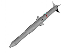 usaf blue scout jr rocket 3D Model