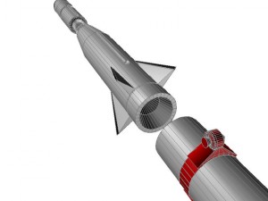 usaf blue scout jr rocket 3D Model