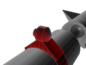 usaf blue scout jr rocket 3D Model