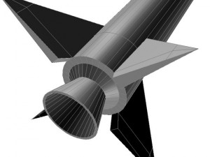 usaf blue scout jr rocket 3D Model