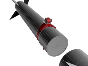 usaf blue scout jr rocket 3D Model