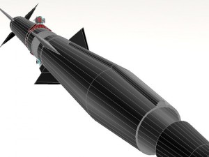 usaf blue scout jr rocket 3D Model