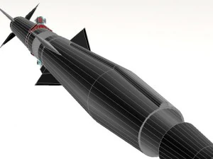 usaf blue scout jr rocket 3D Model
