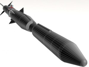 usaf blue scout jr rocket 3D Model