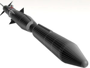 usaf blue scout jr rocket 3D Model