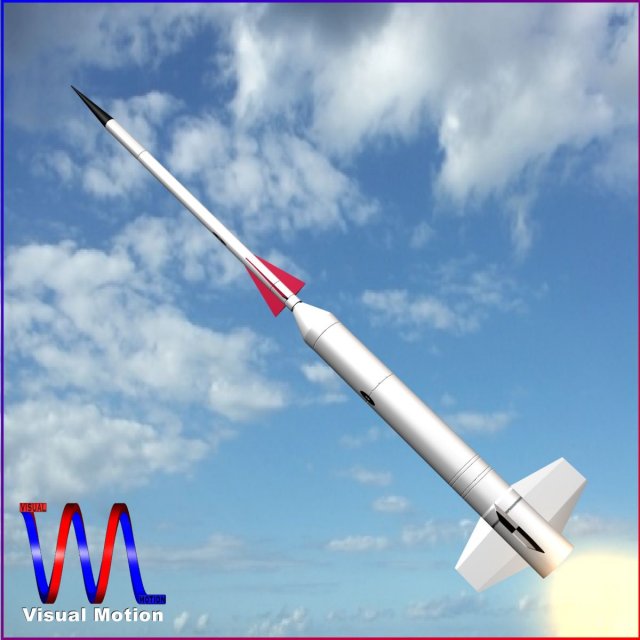 us navy nike asp rocket 3D 모델 .c4d .max .obj .3ds .fbx .stl .blend 