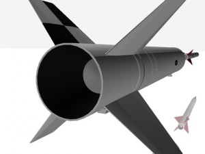 us navy nike asp rocket 3D 모델