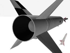 us navy nike asp rocket 3D Model