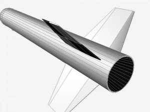 us navy nike asp rocket 3D Model