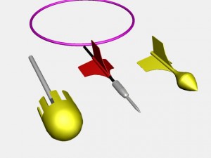 lawn dart set Model 3D