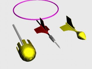lawn dart set Model 3D