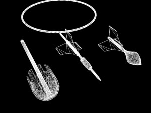lawn dart set Model 3D