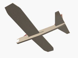 balsawood glider 002 3D Model