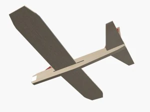 balsawood glider 002 3D Model