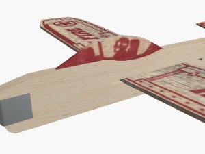 balsawood glider 002 3D Model