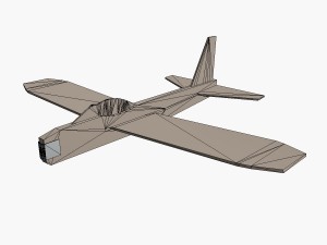 balsawood glider 002 3D Model