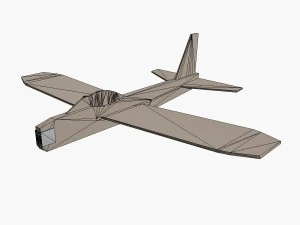 balsawood glider 002 3D Model