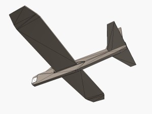 balsawood glider 002 3D Model