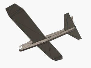 balsawood glider 002 3D Model