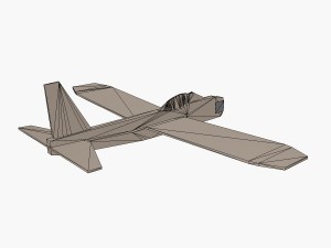 balsawood glider 002 3D Model