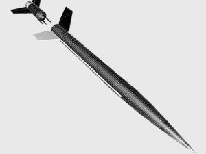 nasa aerobee 100 rocket 3D Model