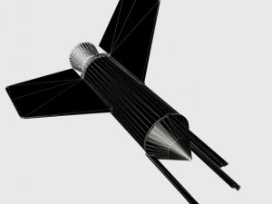 nasa aerobee 100 rocket 3D Model