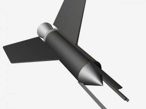 nasa aerobee 100 rocket 3D Model
