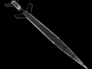 nasa aerobee 100 rocket 3D Model