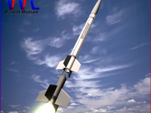 nasa aerobee 150 rocket 3D Модель