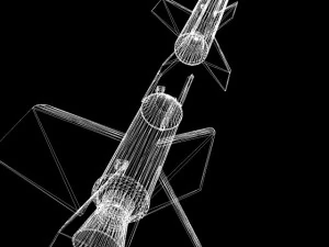 nasa aerobee 150 rocket 3D Model