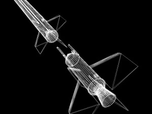 nasa aerobee 150 rocket 3D Model