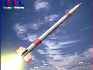 japanese mt135 rocket 3D Model